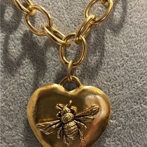 Gold Heart Pendant Necklace